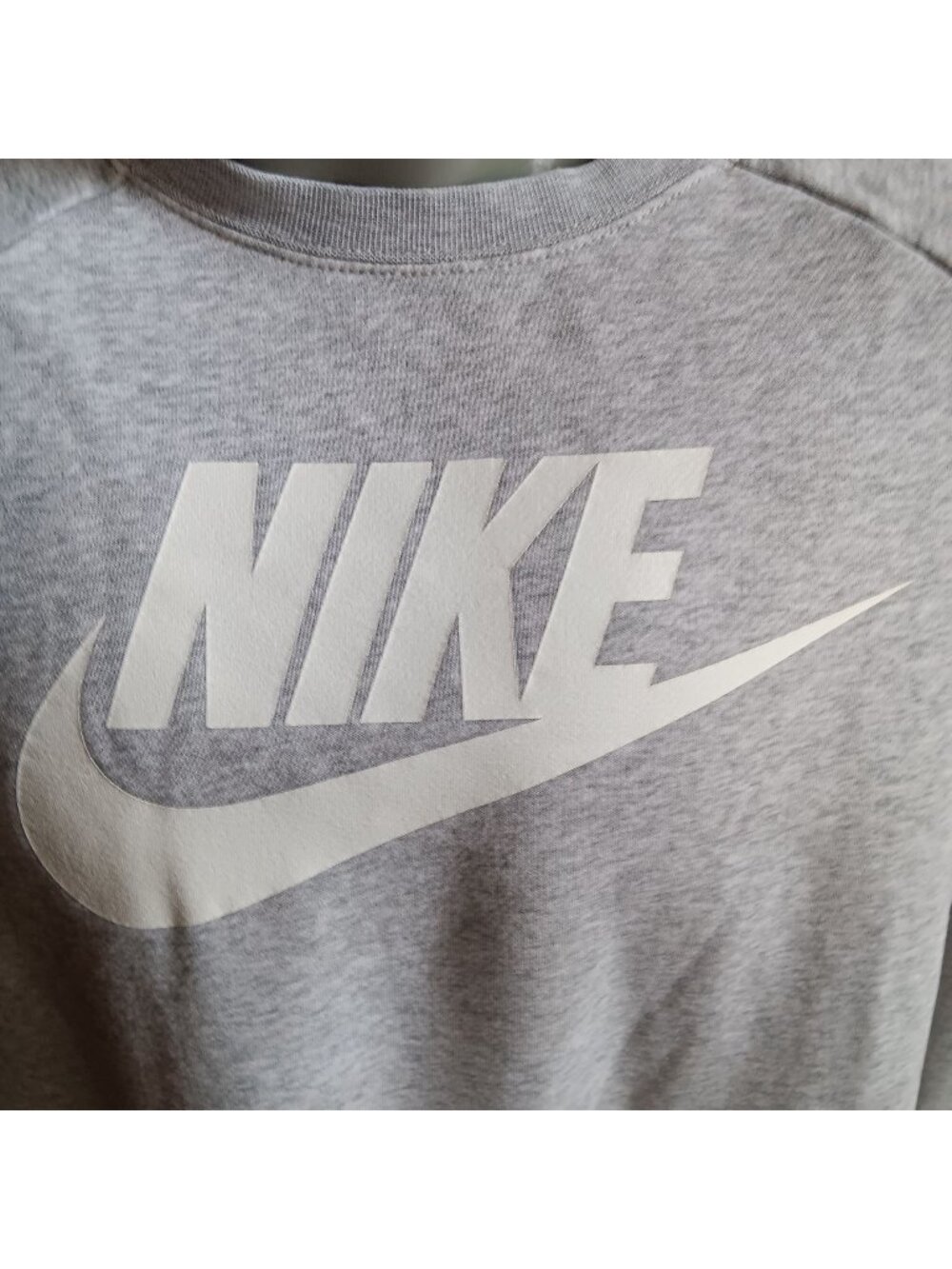 Nike Gray Logo XL men's XL Crewneck Sweatshirt Cotton/Polyester Swoosh